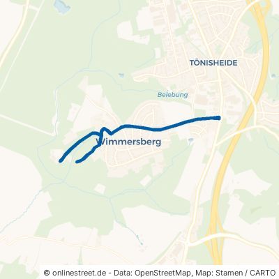 Wimmersberger Straße Velbert Tönisheide 