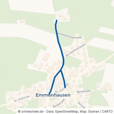 Flurstraße Waal Emmenhausen 