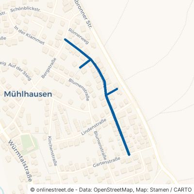Rosenstraße Tiefenbronn Mühlhausen 