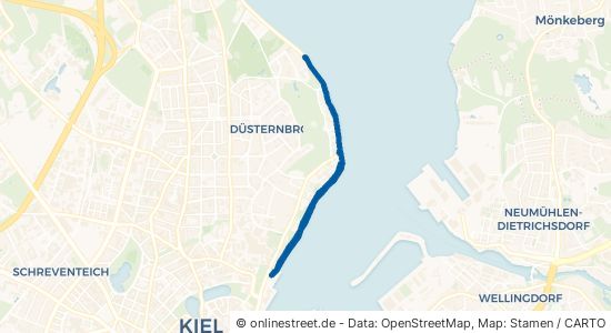 Kiellinie Kiel Düsternbrook Ravensberg - Brunswik - Düsternbrook