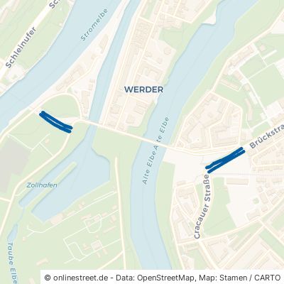 Verlängerung Strombrückenzug Magdeburg Werder 