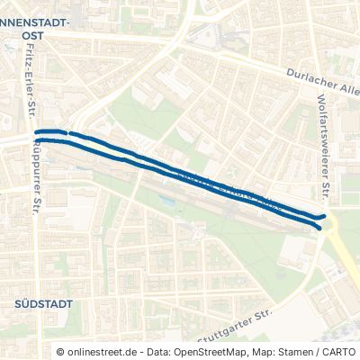 Ludwig-Erhard-Allee Karlsruhe Innenstadt-Ost Oststadt