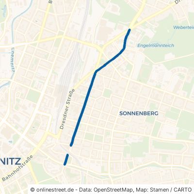 Hainstraße Chemnitz Sonnenberg 