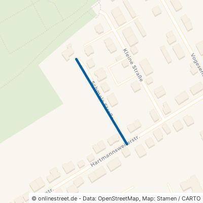 Schmale Straße Oberhausen Klosterhardt-Süd 