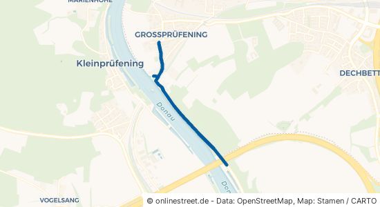 Mattinger Straße Regensburg Großprüfening-Dechbetten-Königswiesen 