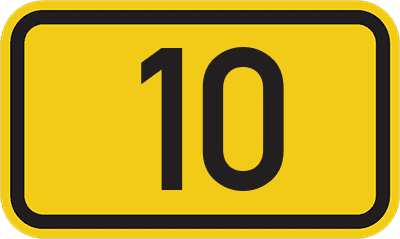 Straßenschild Bundesstraße 10