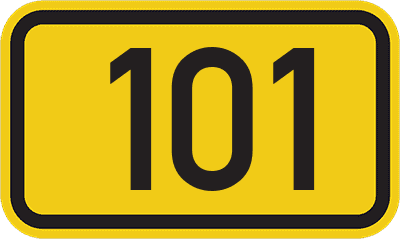Straßenschild Bundesstraße 101