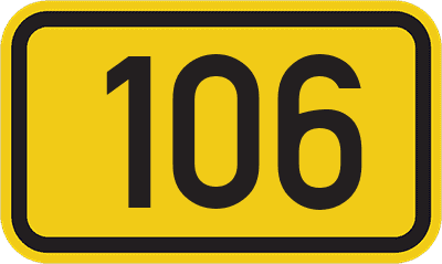 Straßenschild Bundesstraße 106