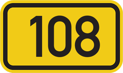 Straßenschild Bundesstraße 108