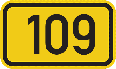 Straßenschild Bundesstraße 109