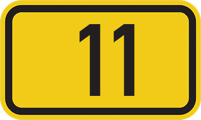 Straßenschild Bundesstraße 11