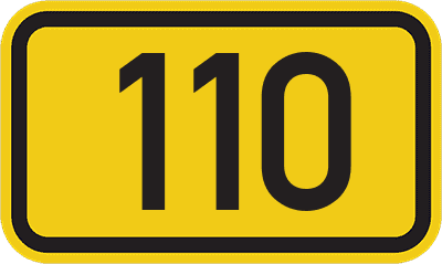 Straßenschild Bundesstraße 110