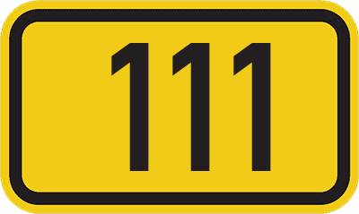 Straßenschild Bundesstraße 111