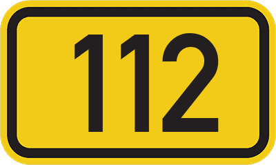 Straßenschild Bundesstraße 112