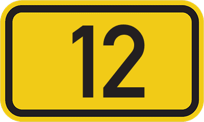 Straßenschild Bundesstraße 12