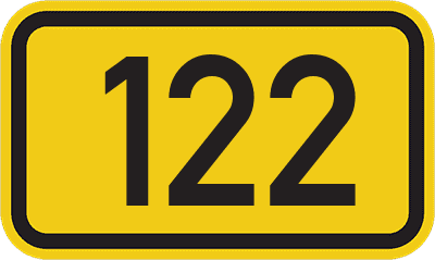 Straßenschild Bundesstraße 122