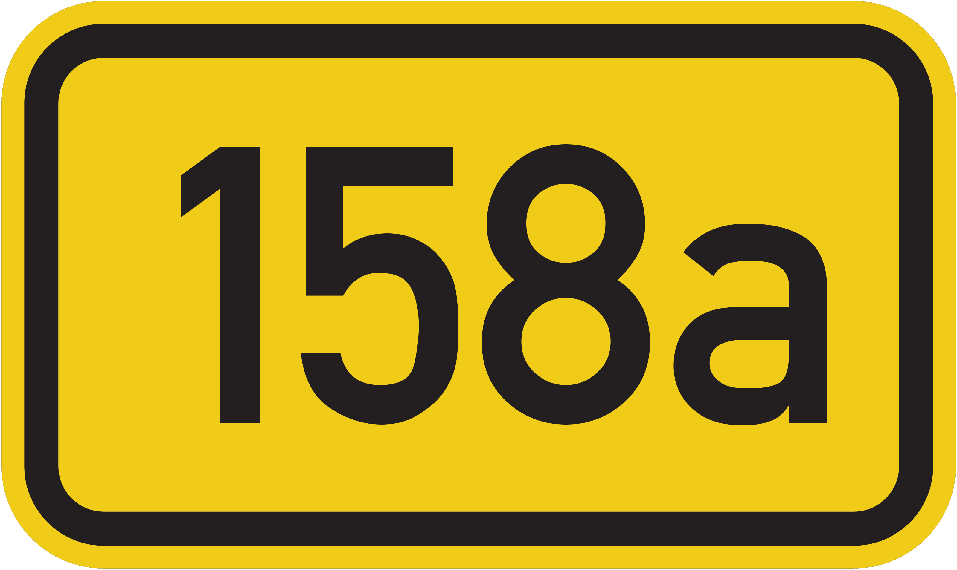 Straßenschild Bundesstraße 158a