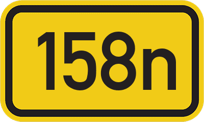 Straßenschild Bundesstraße 158n