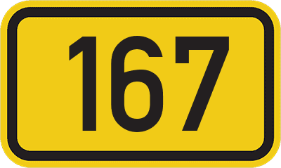 Straßenschild Bundesstraße 167