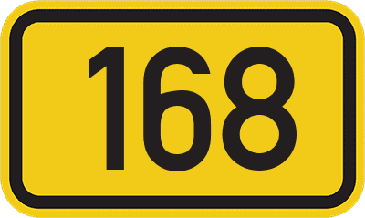 Straßenschild Bundesstraße 168