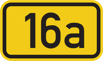 Straßenschild Bundesstraße 16a