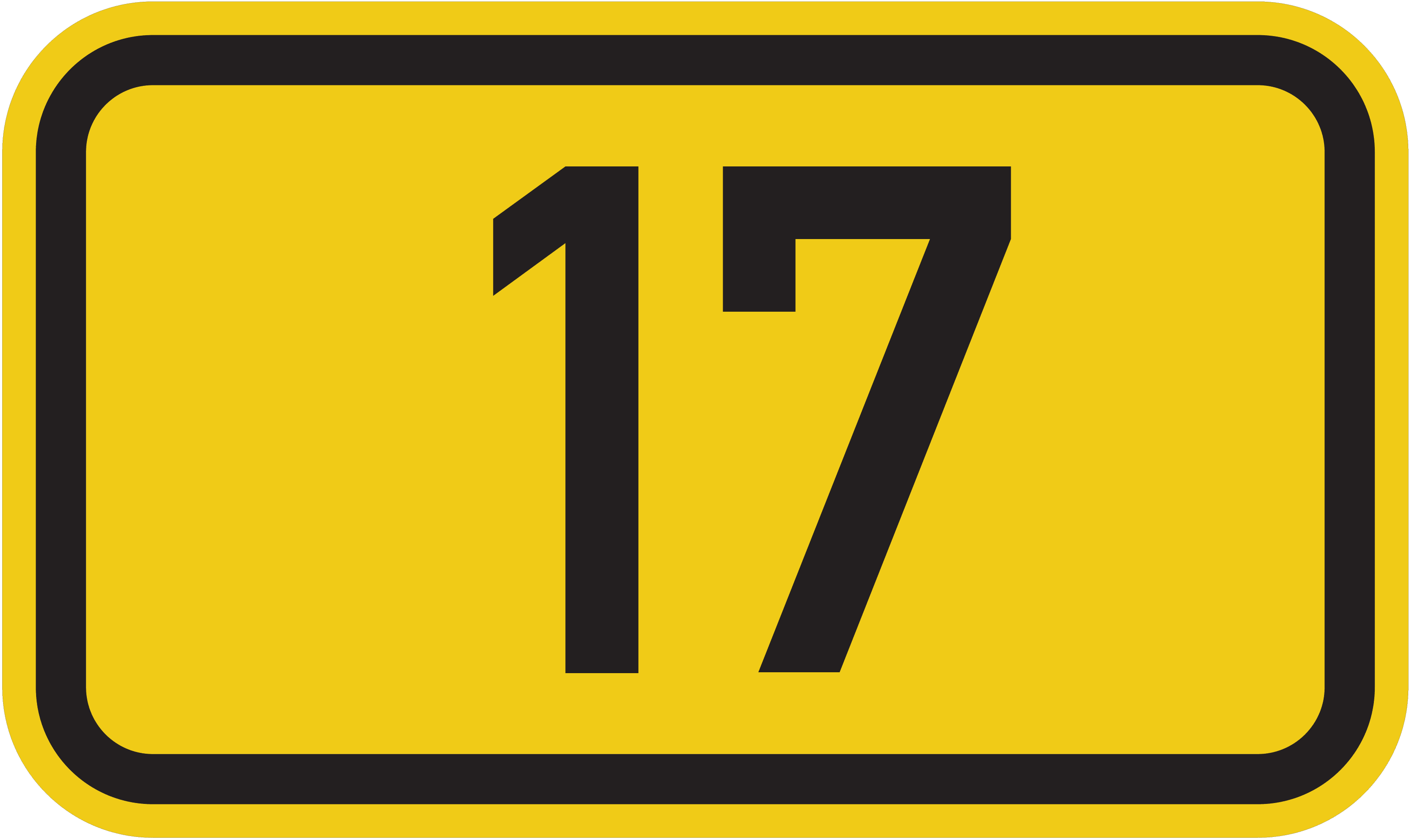 Straßenschild Bundesstraße 17