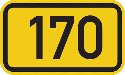 Straßenschild Bundesstraße 170