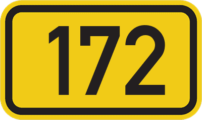 Straßenschild Bundesstraße 172