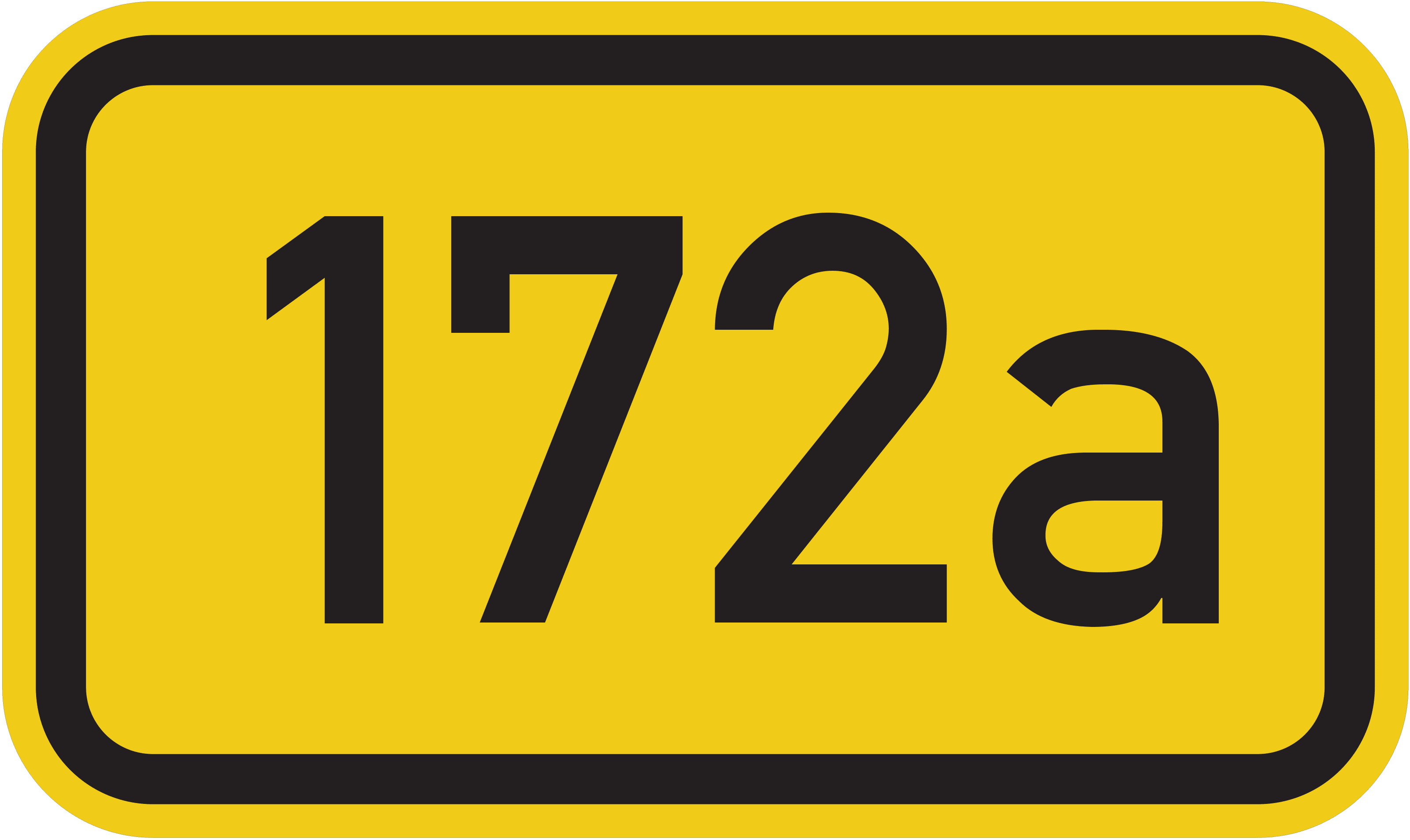 Straßenschild Bundesstraße 172a