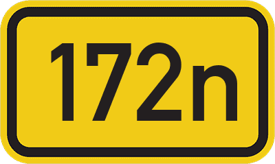 Straßenschild Bundesstraße 172n