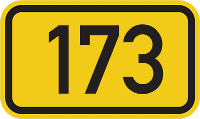 Straßenschild Bundesstraße 173