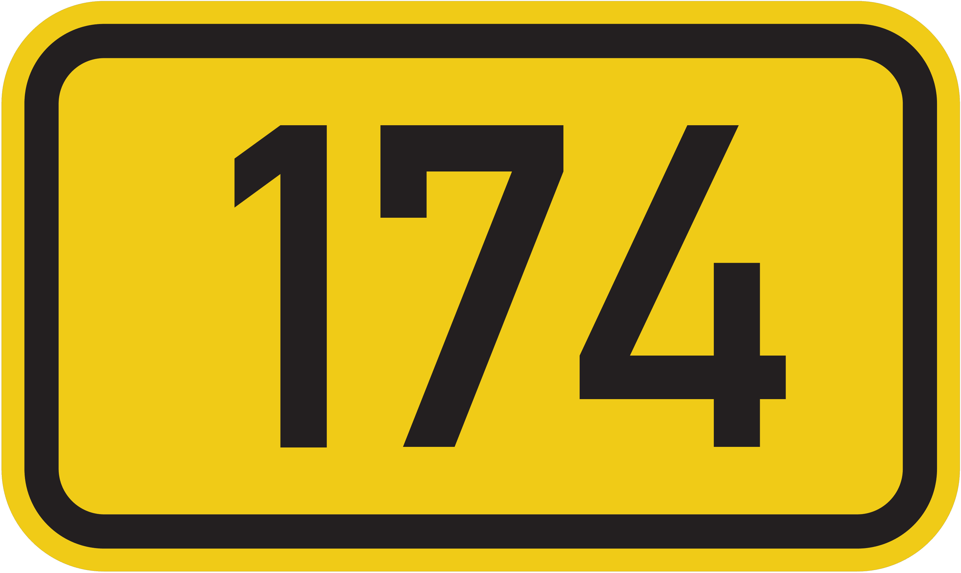 Straßenschild Bundesstraße 174
