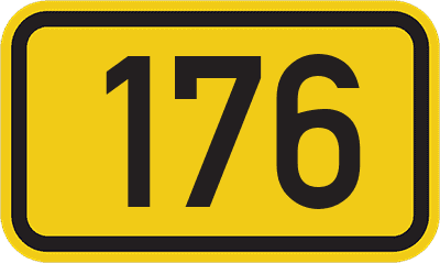 Straßenschild Bundesstraße 176