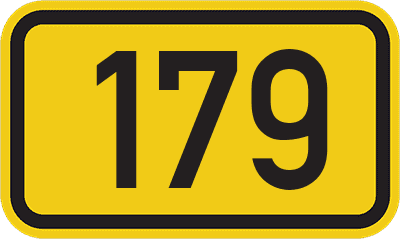 Straßenschild Bundesstraße 179