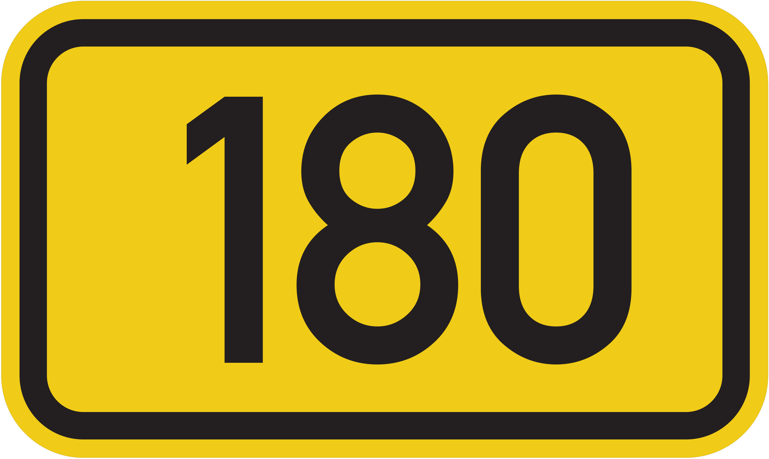 Straßenschild Bundesstraße 180