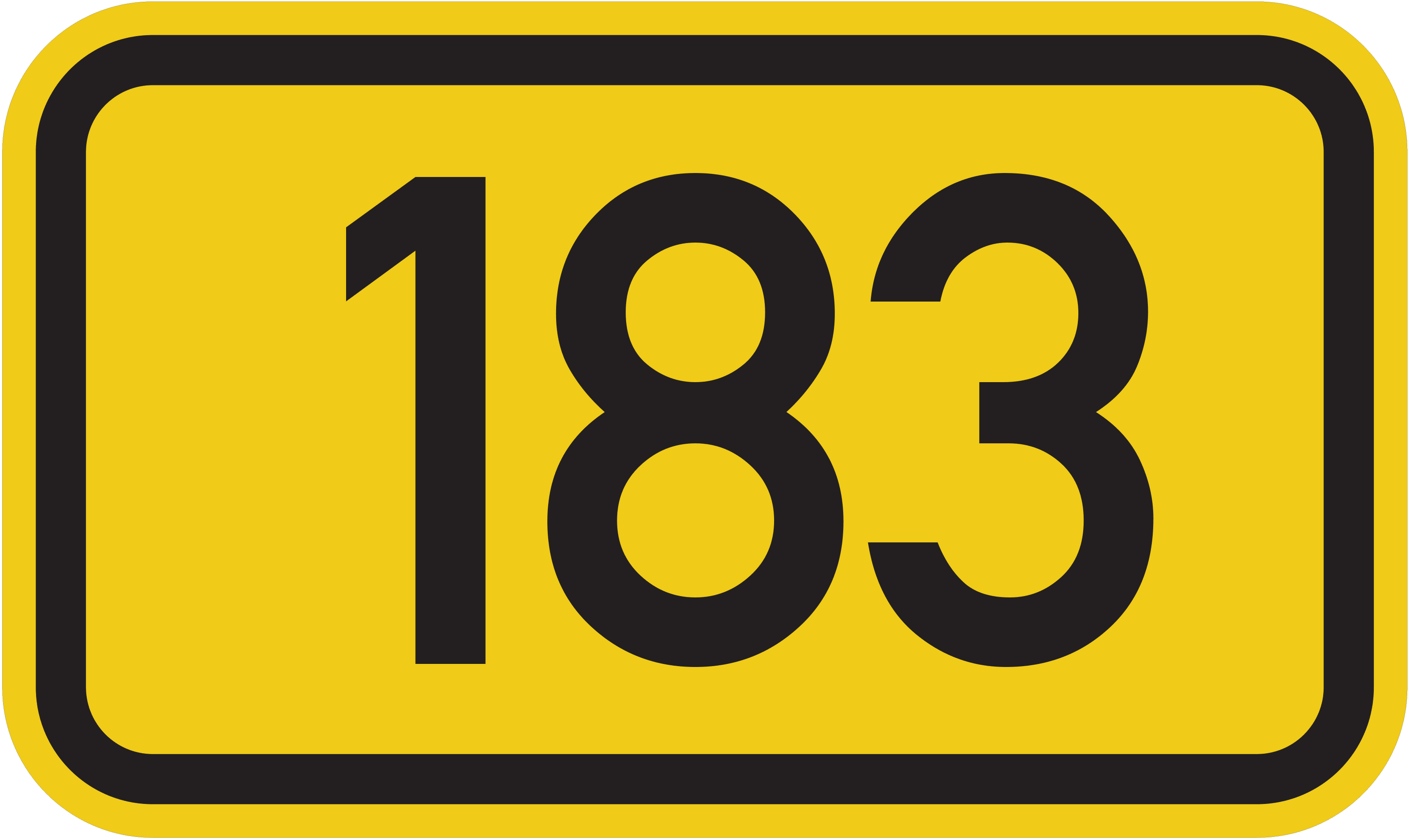 Straßenschild Bundesstraße 183