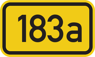 Straßenschild Bundesstraße 183a
