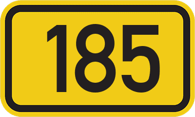 Straßenschild Bundesstraße 185