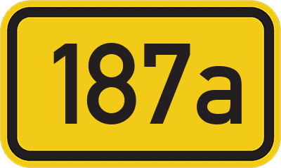Straßenschild Bundesstraße 187a