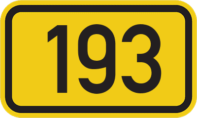 Straßenschild Bundesstraße 193