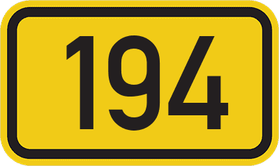 Straßenschild Bundesstraße 194