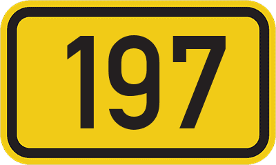 Straßenschild Bundesstraße 197