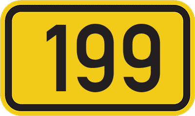 Straßenschild Bundesstraße 199