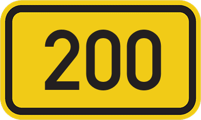 Straßenschild Bundesstraße 200