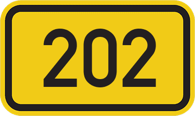 Straßenschild Bundesstraße 202