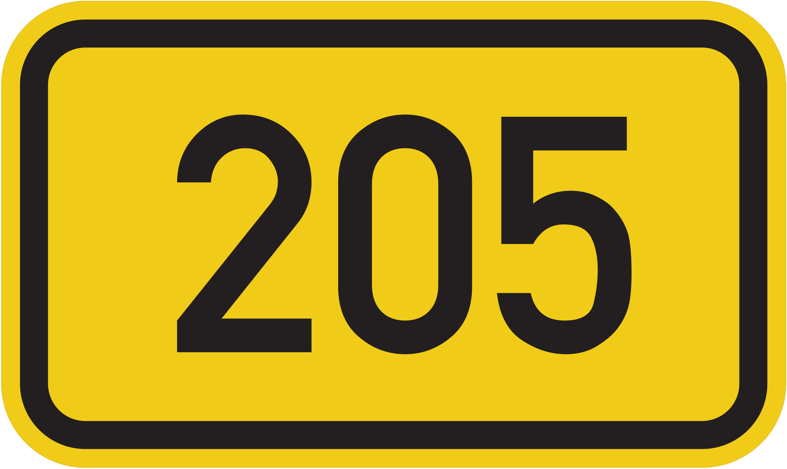 Straßenschild Bundesstraße 205