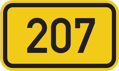Straßenschild Bundesstraße 207