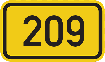Straßenschild Bundesstraße 209