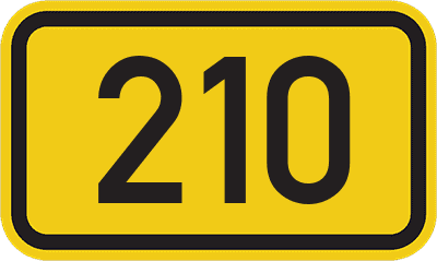 Straßenschild Bundesstraße 210