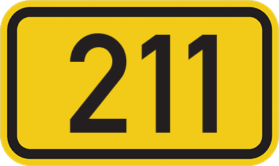 Straßenschild Bundesstraße 211